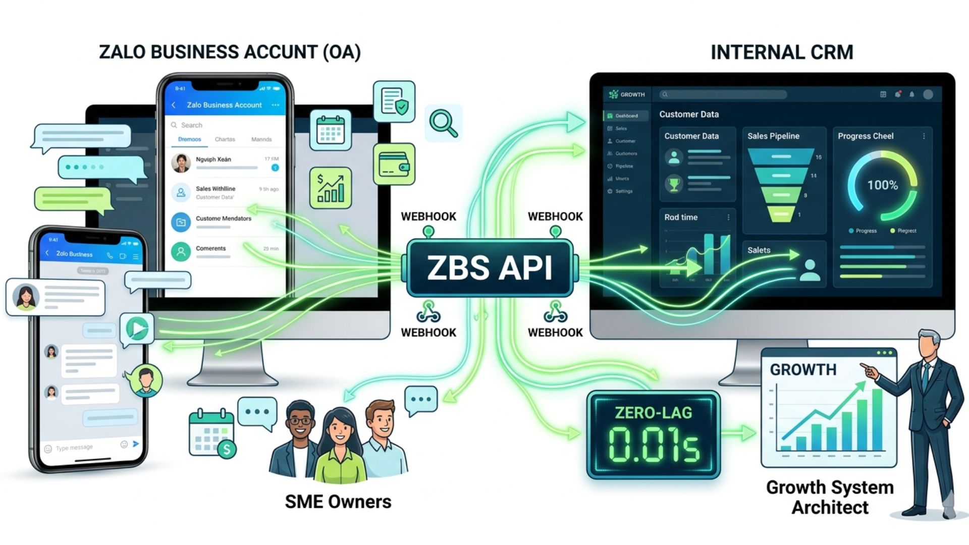 [Case Study] Giải mã kiến trúc Zalo CRM &#8220;Zero-Lag&#8221; cho doanh nghiệp SME qua ZBS API